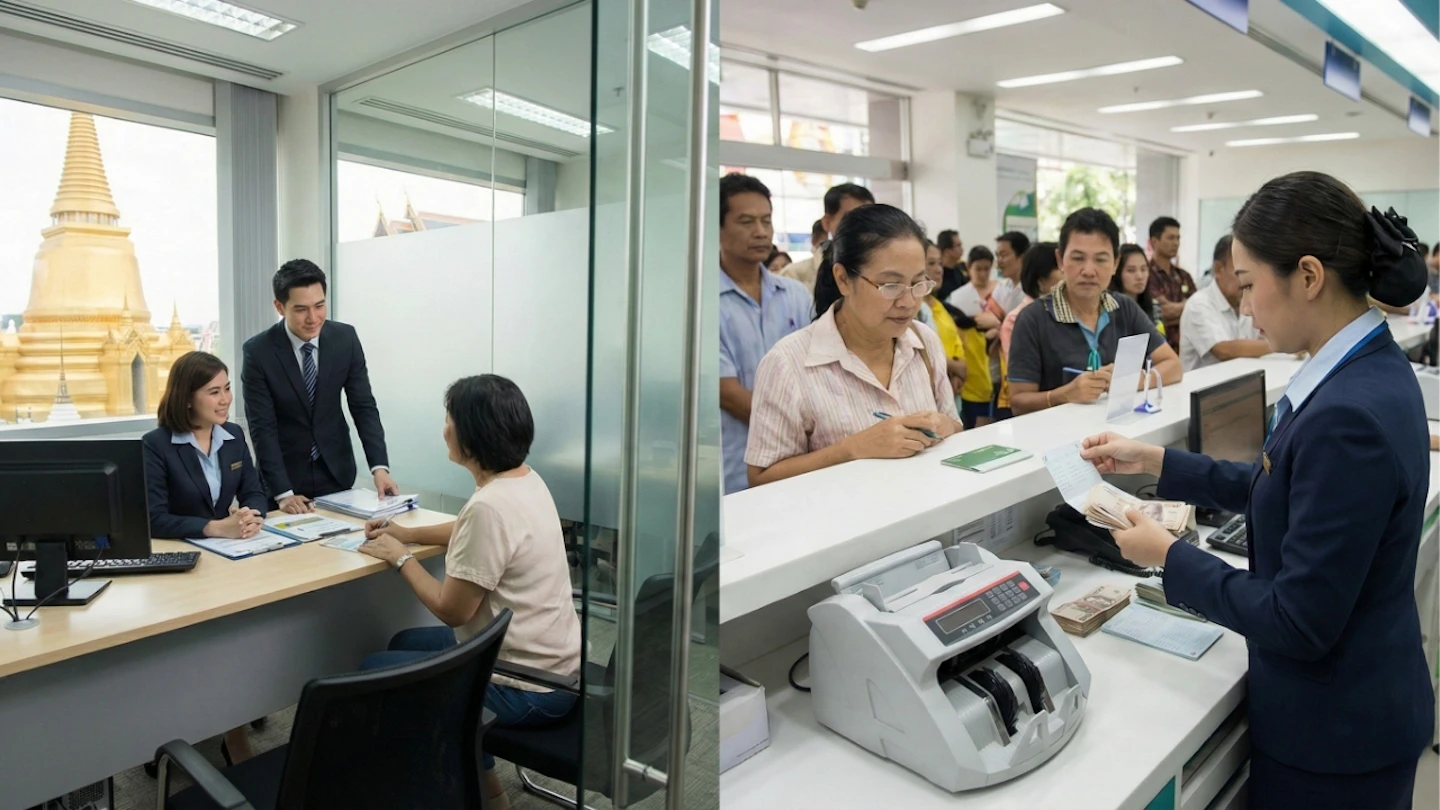 พนักงานธนาคารกับพนักงานรับฝากเงิน เเตกต่างกันอย่างไร พนักงานธนาคารกับพนักงานรับฝากเงิน เเตกต่างกันอย่างไร