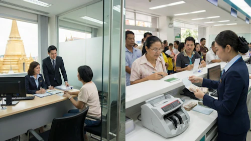 พนักงานธนาคารกับพนักงานรับฝากเงิน เเตกต่างกันอย่างไร พนักงานธนาคารกับพนักงานรับฝากเงิน เเตกต่างกันอย่างไร