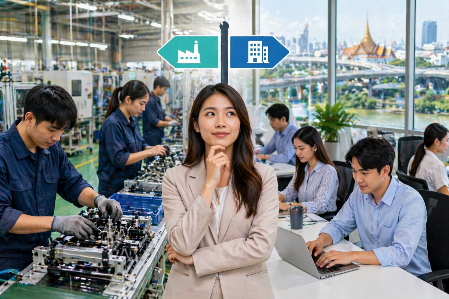 How to choose between factory jobs and office jobs