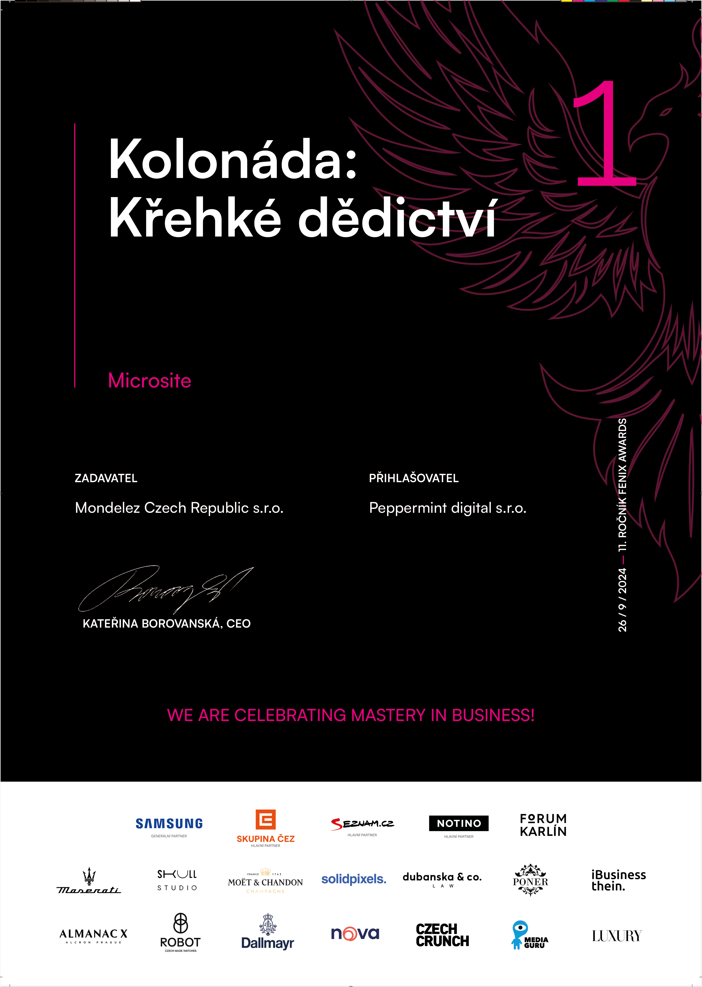 Kolonáda: Křehké dědictví, Microsite