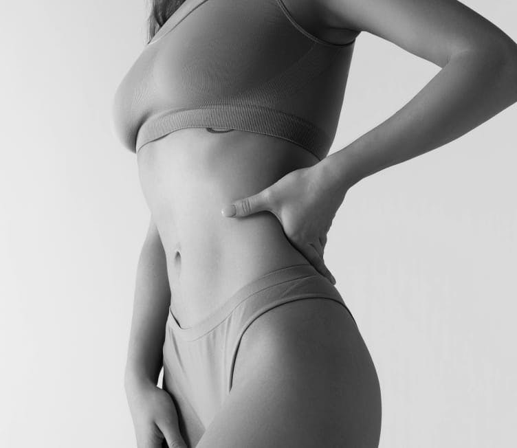 Torso of a thin woman