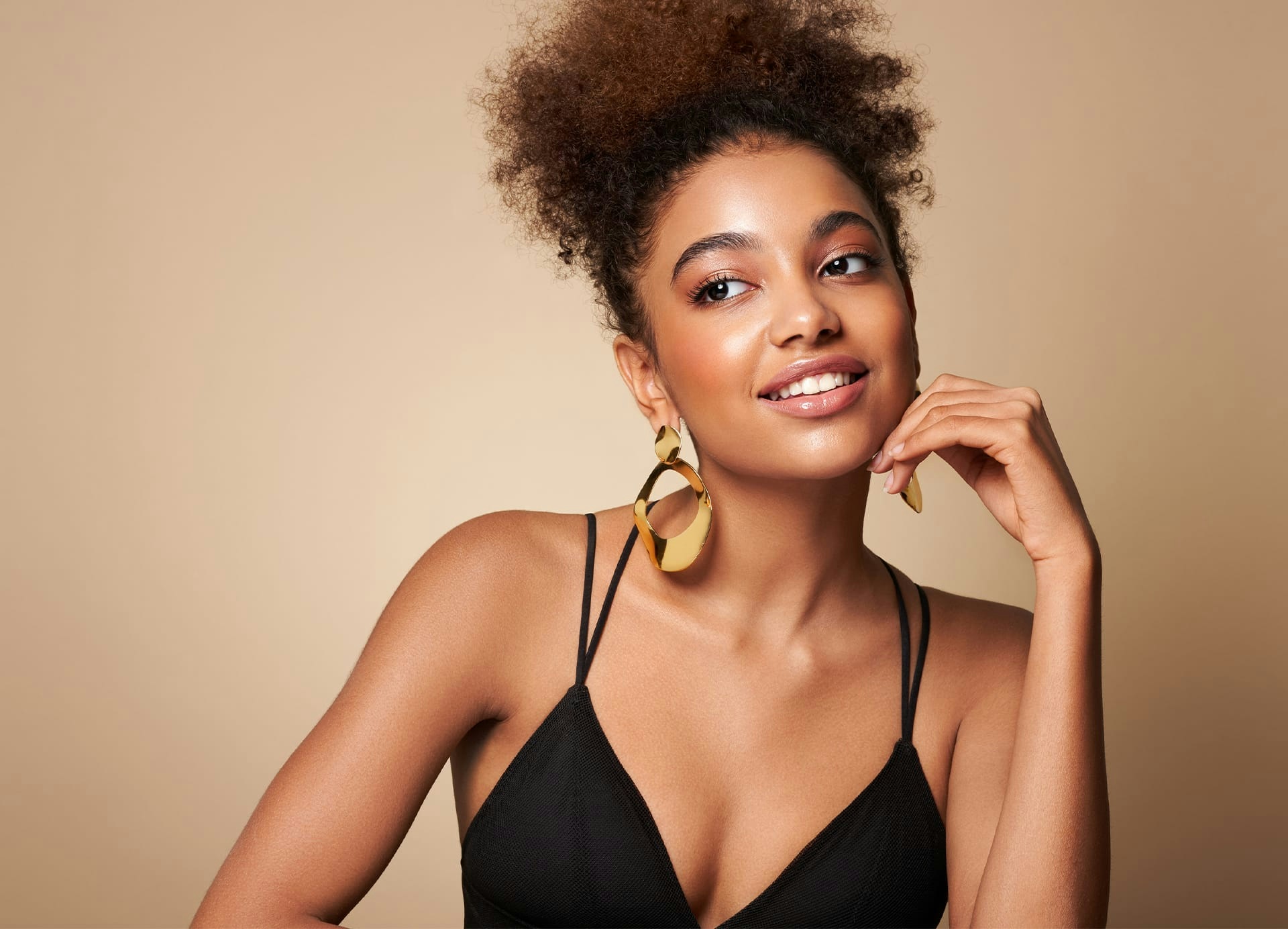 woman smiling