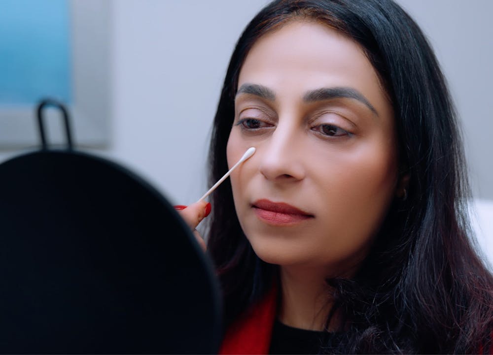 Patient receiving exam