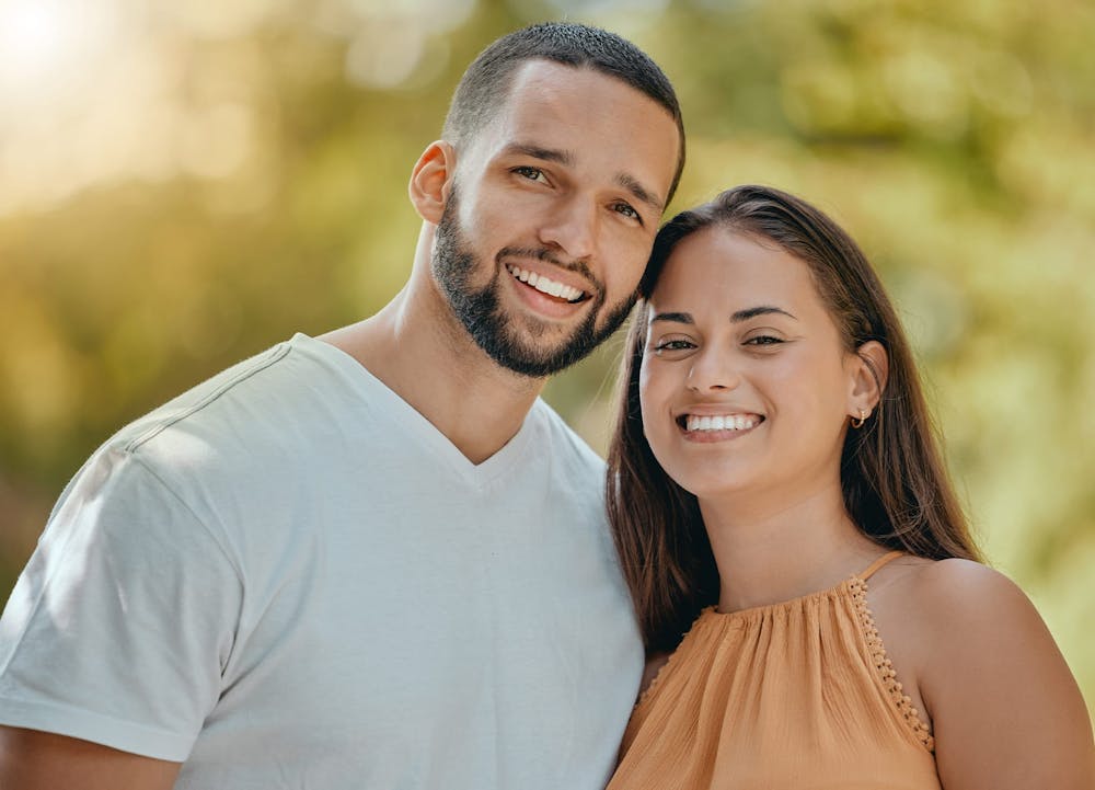 couple smiling together
