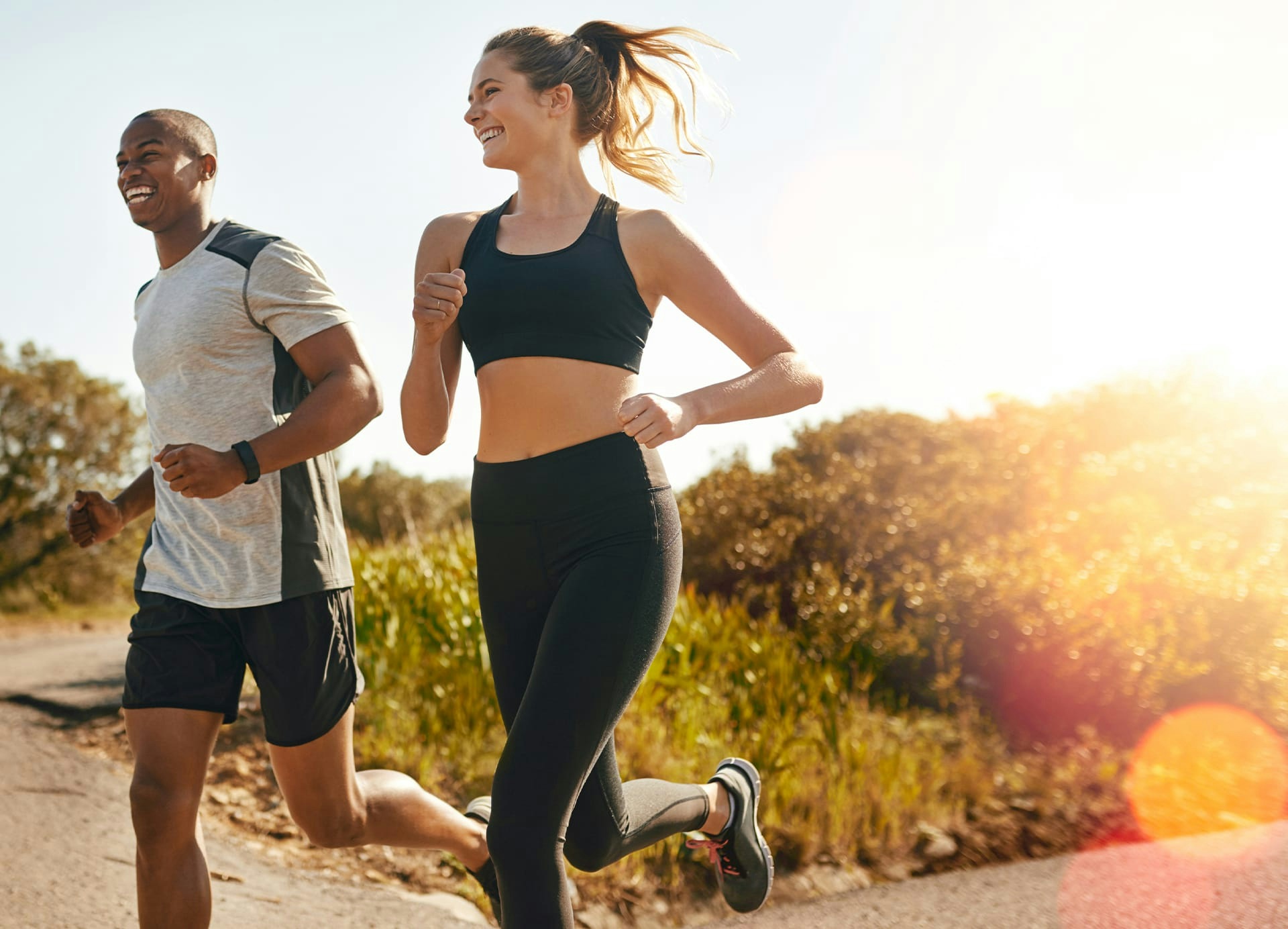 couple jogging