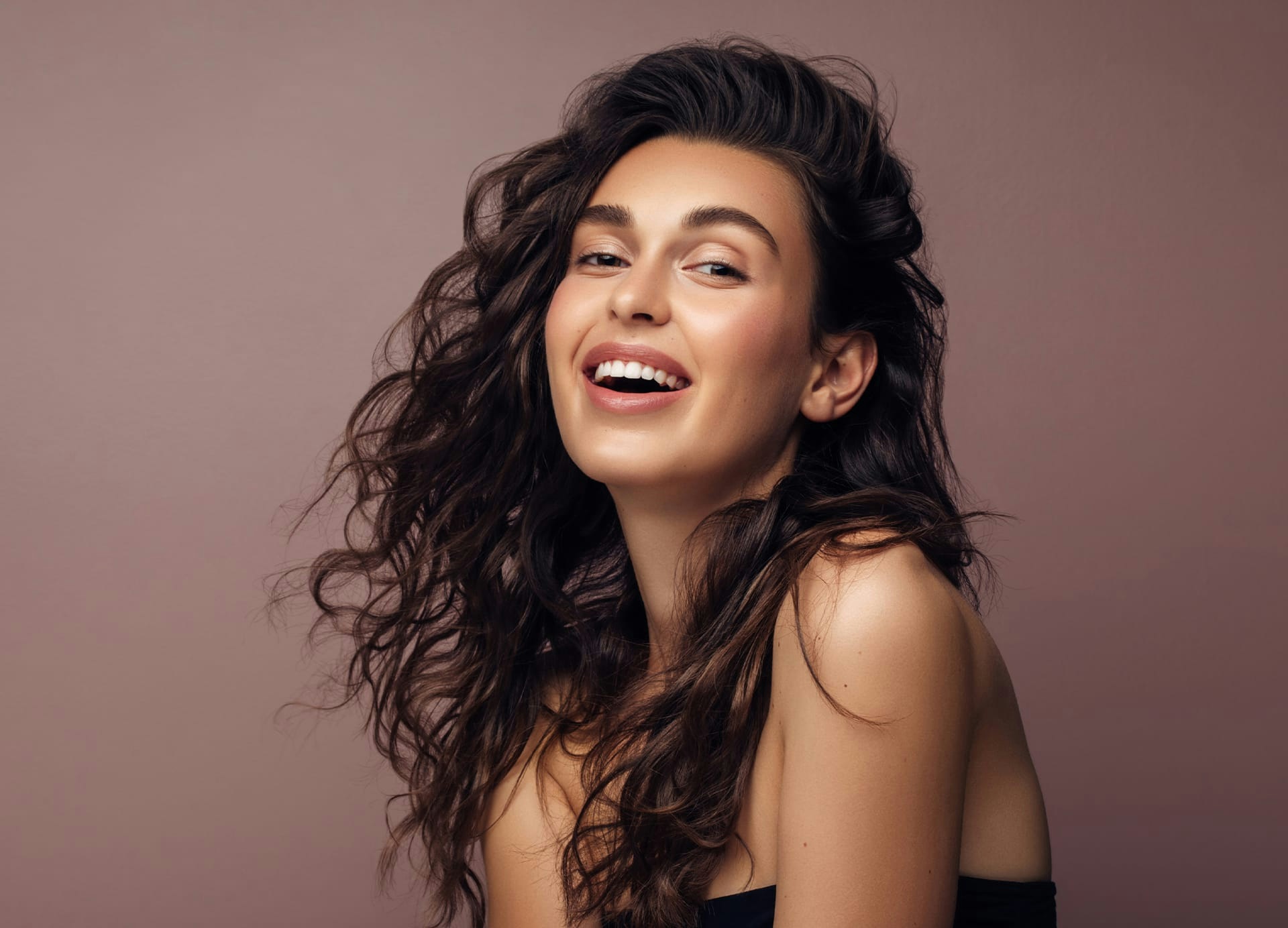 woman laughing