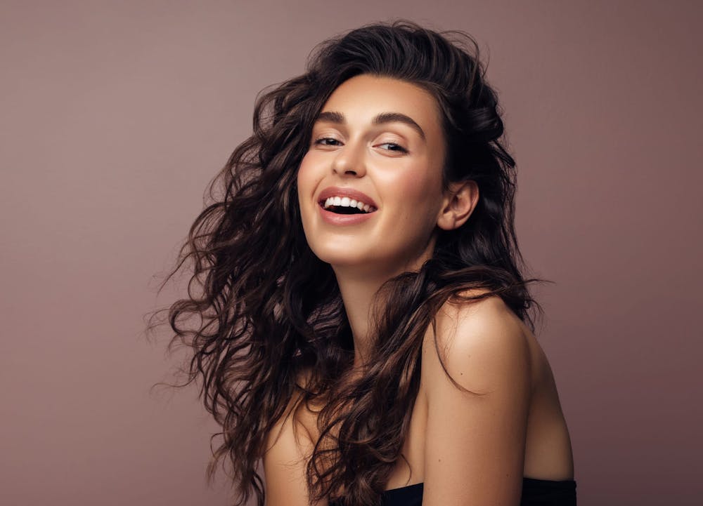 woman laughing