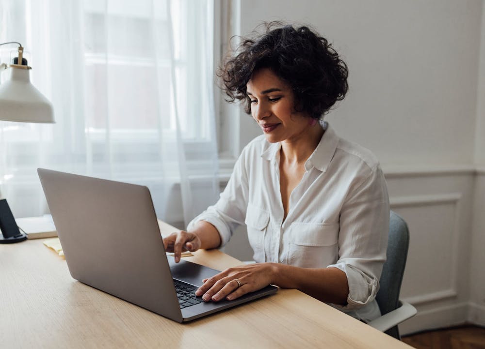 woman with laptop computer