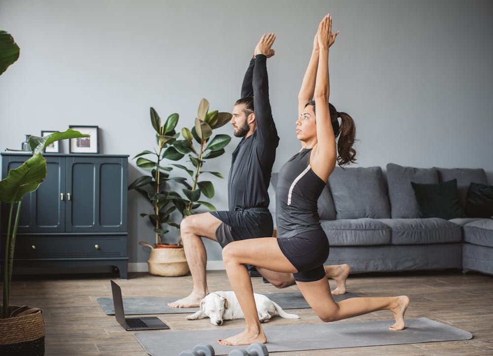 couple doing yoga