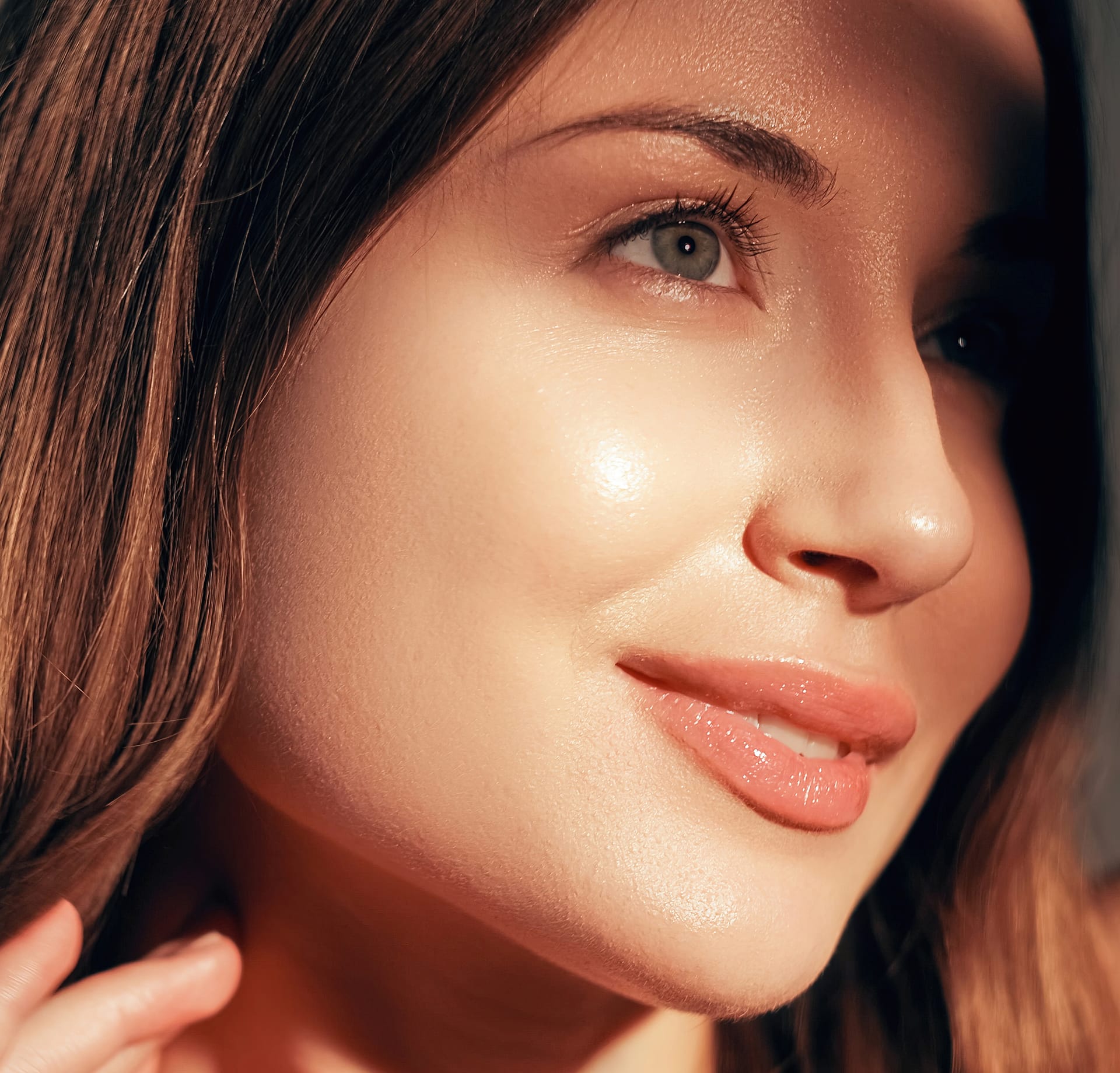 close-up of woman smiling
