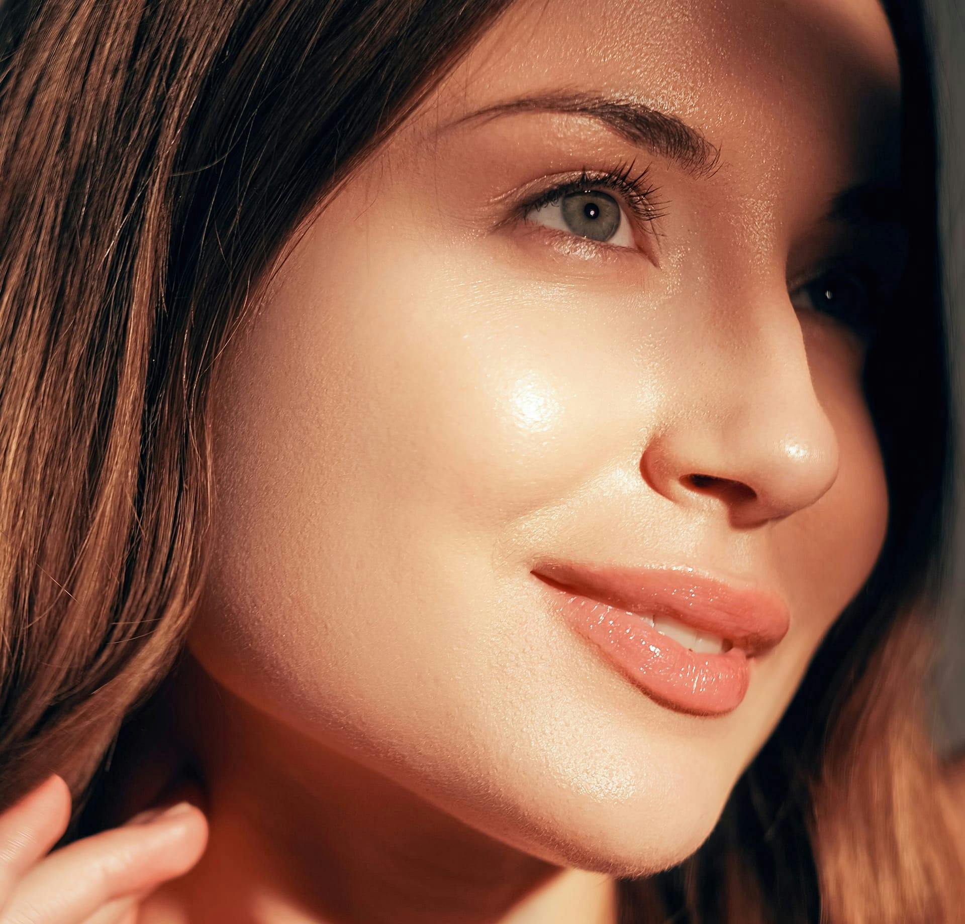 close-up of woman smiling