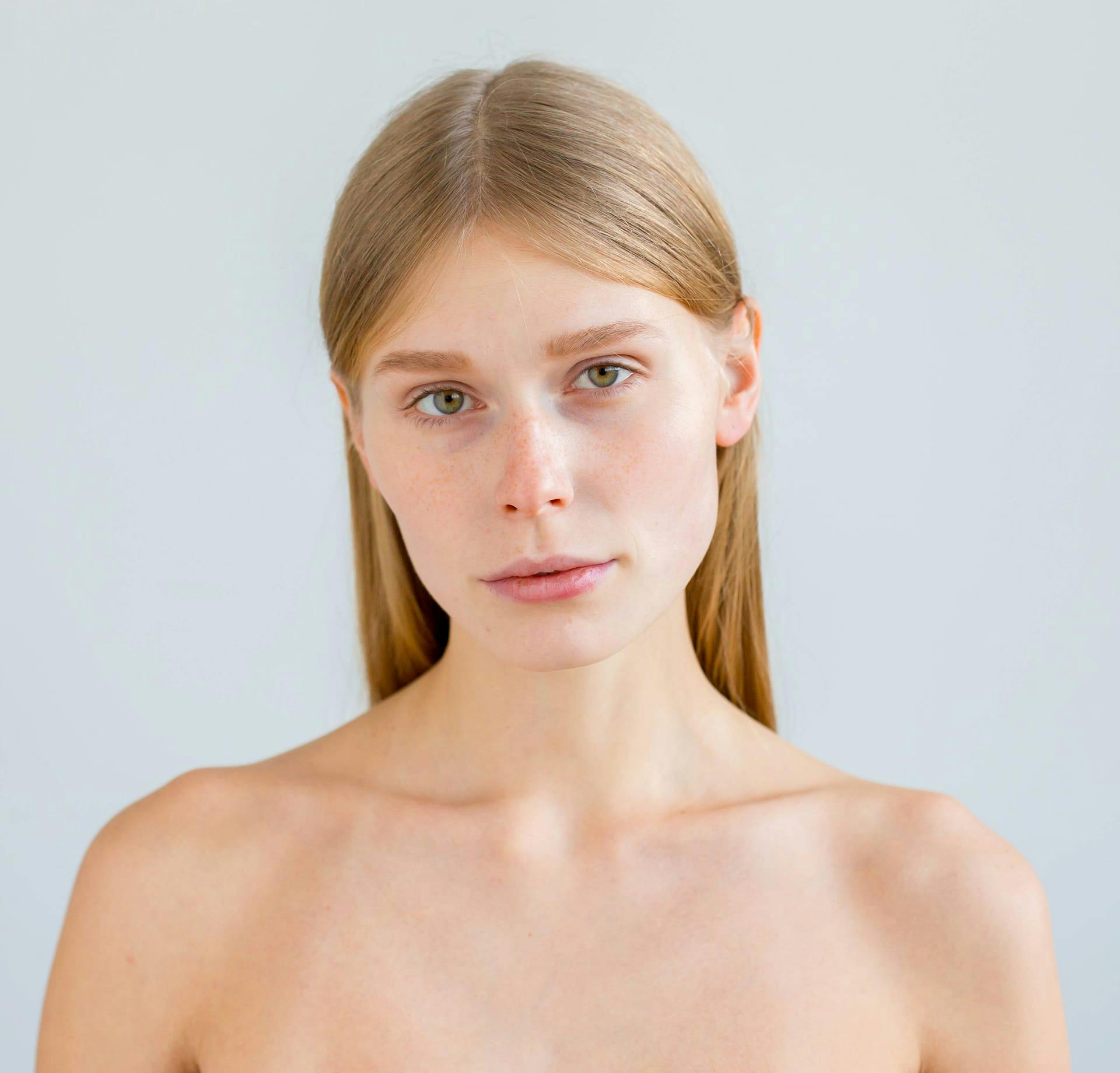 woman with bare shoulders