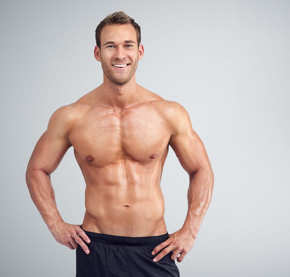 muscular man with no shirt