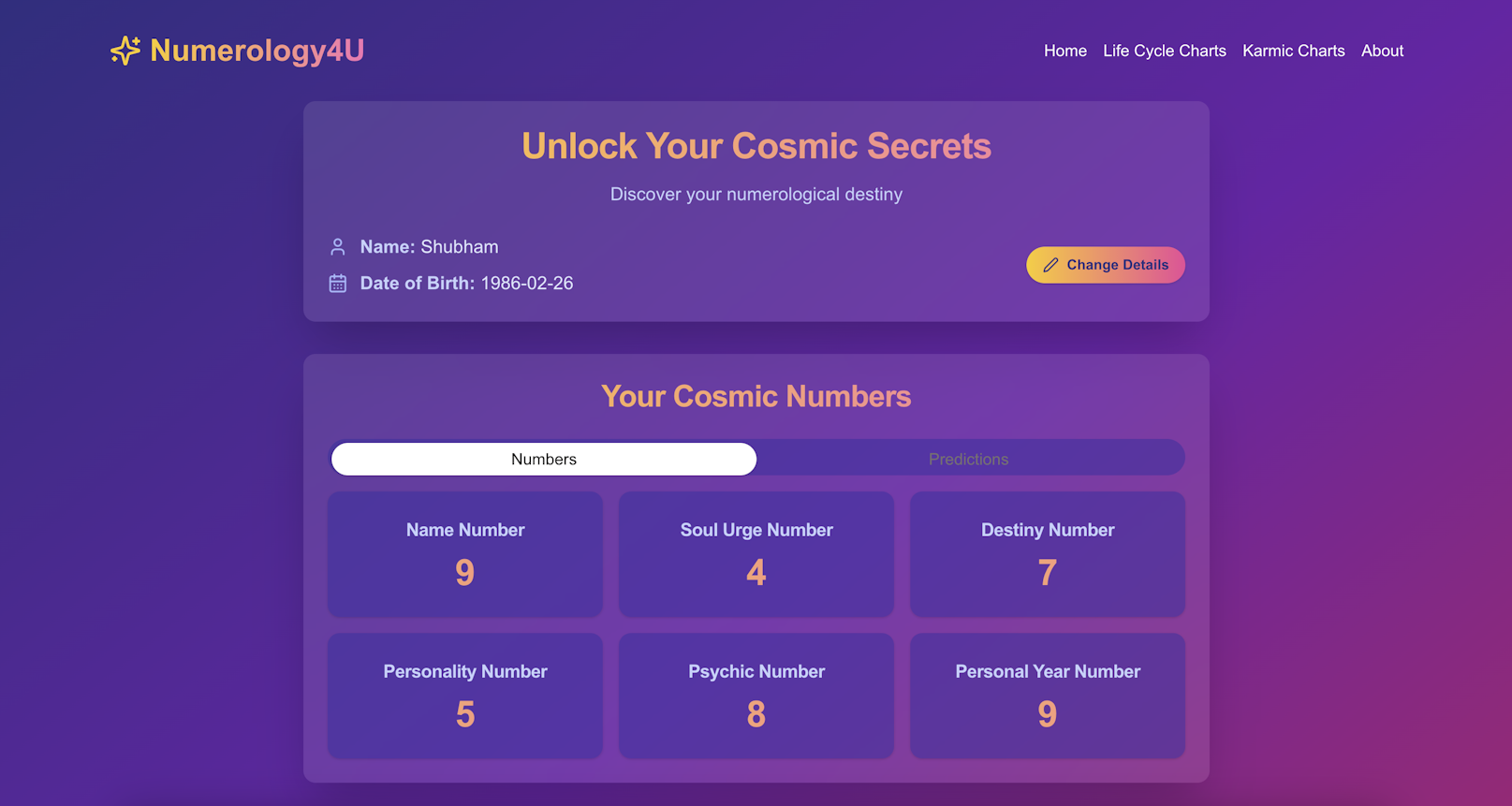 Numerology4u screenshot 1