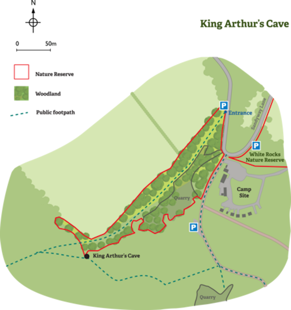 King Arthur’s Cave Map