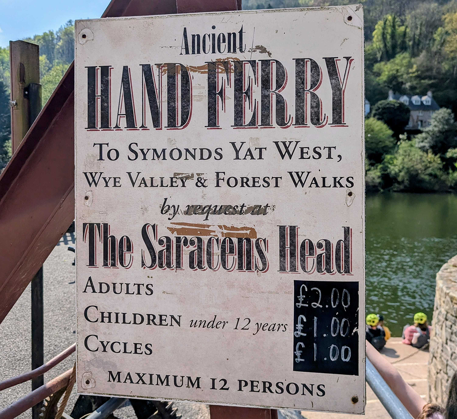 Hand Ferry Sign