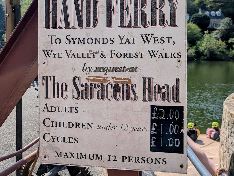 Hand Ferry Sign