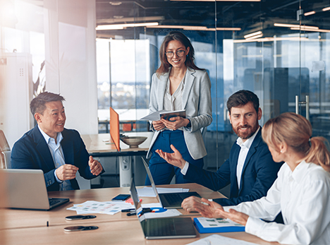 Group of professionals in a meeting