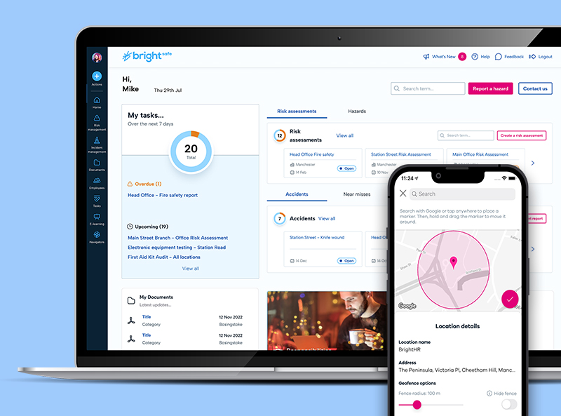 BrightSafe health and safety software and mobile app