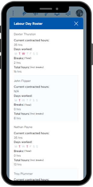 Track and schedule employee shifts