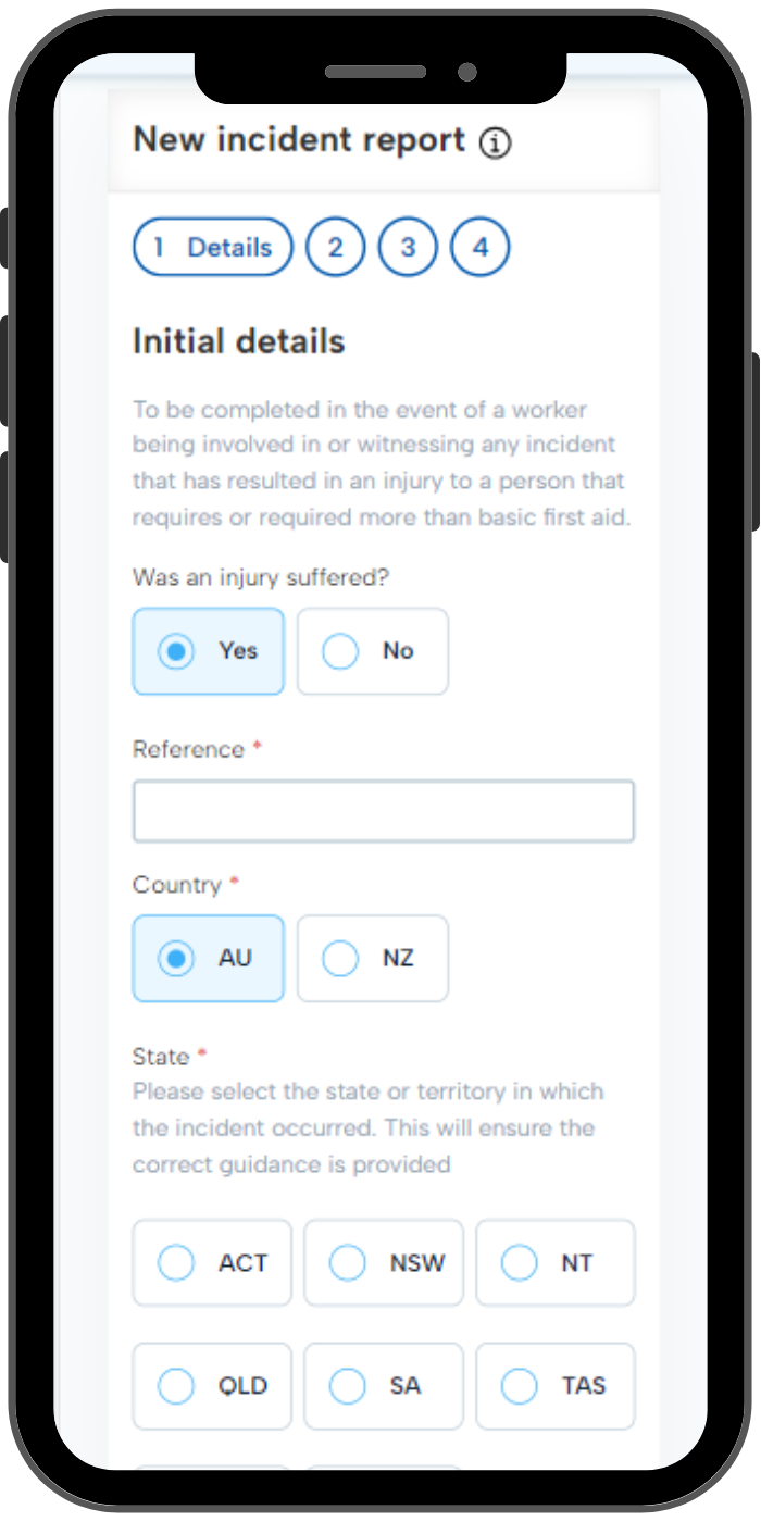 Track and submit workplace incident reports