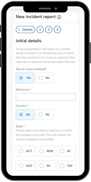 Track and submit workplace incident reports
