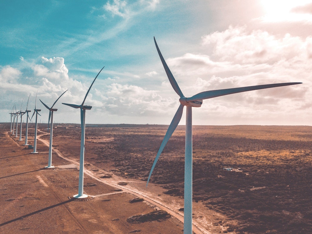 Windturbines in a landscape