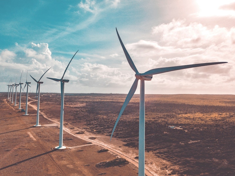 Windturbines in a landscape