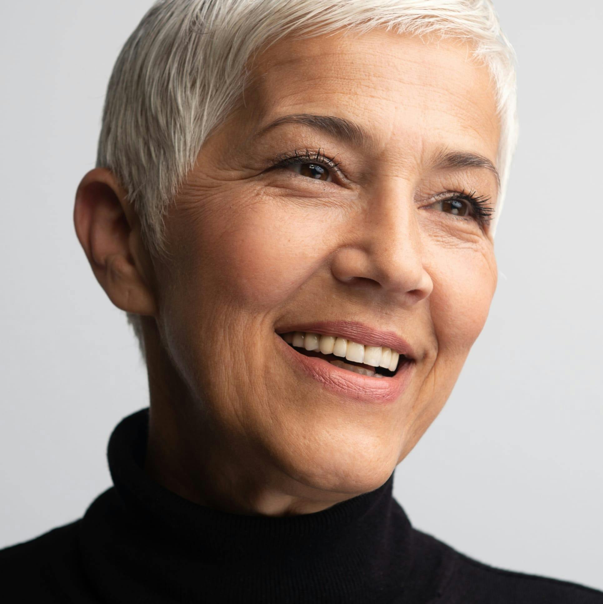 Close-up of an older woman's face