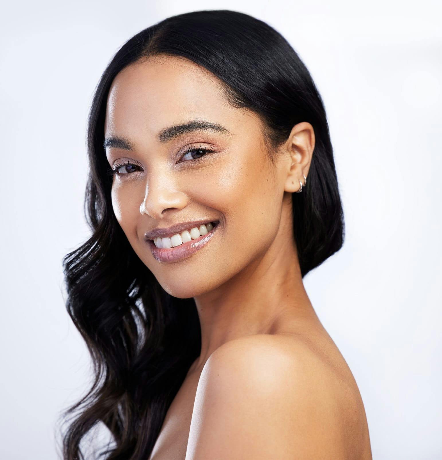 woman looking over her shoulder