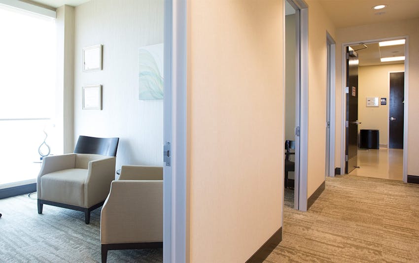 different rooms inside of med spa