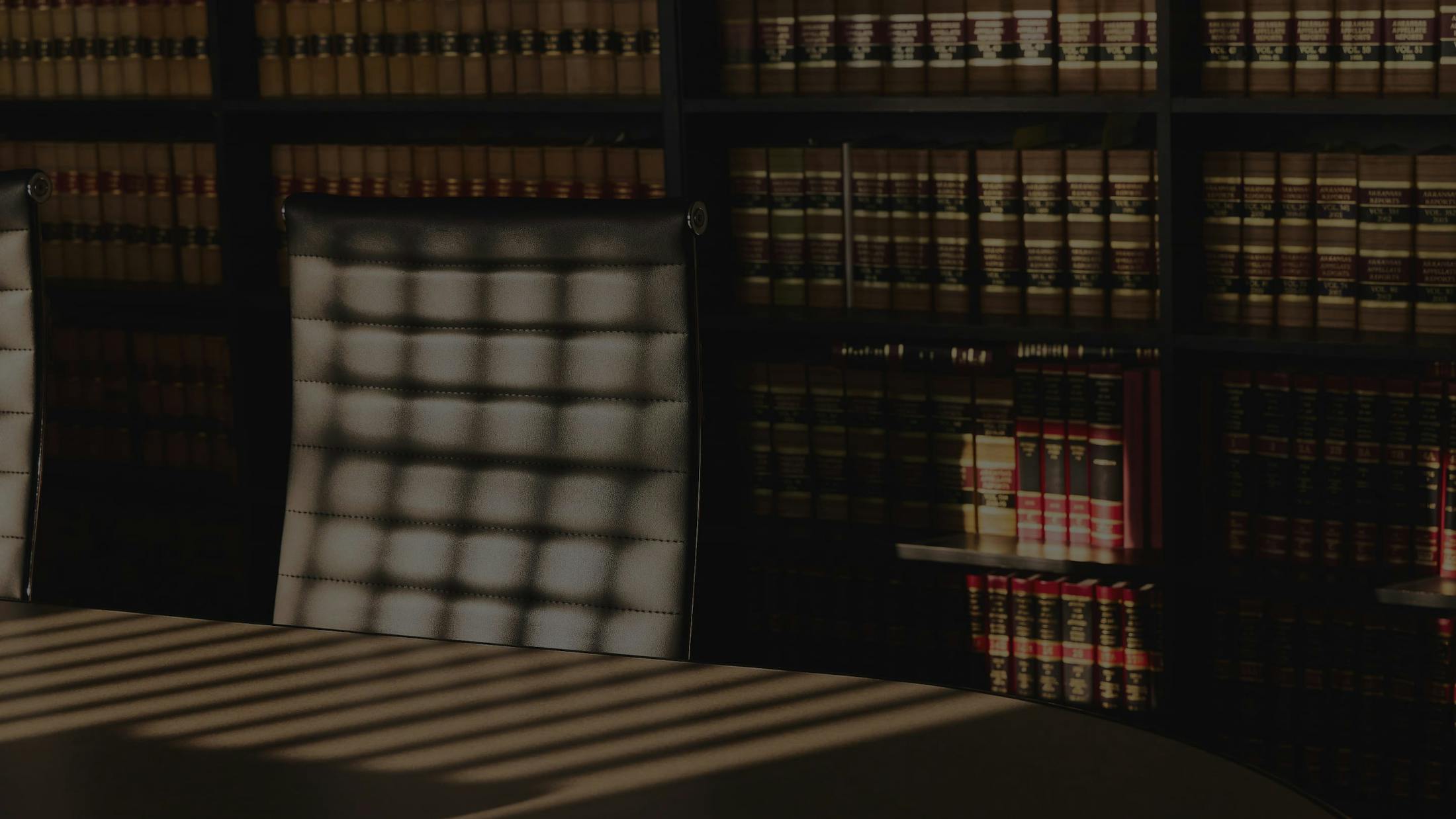 Bookshelf behind desk