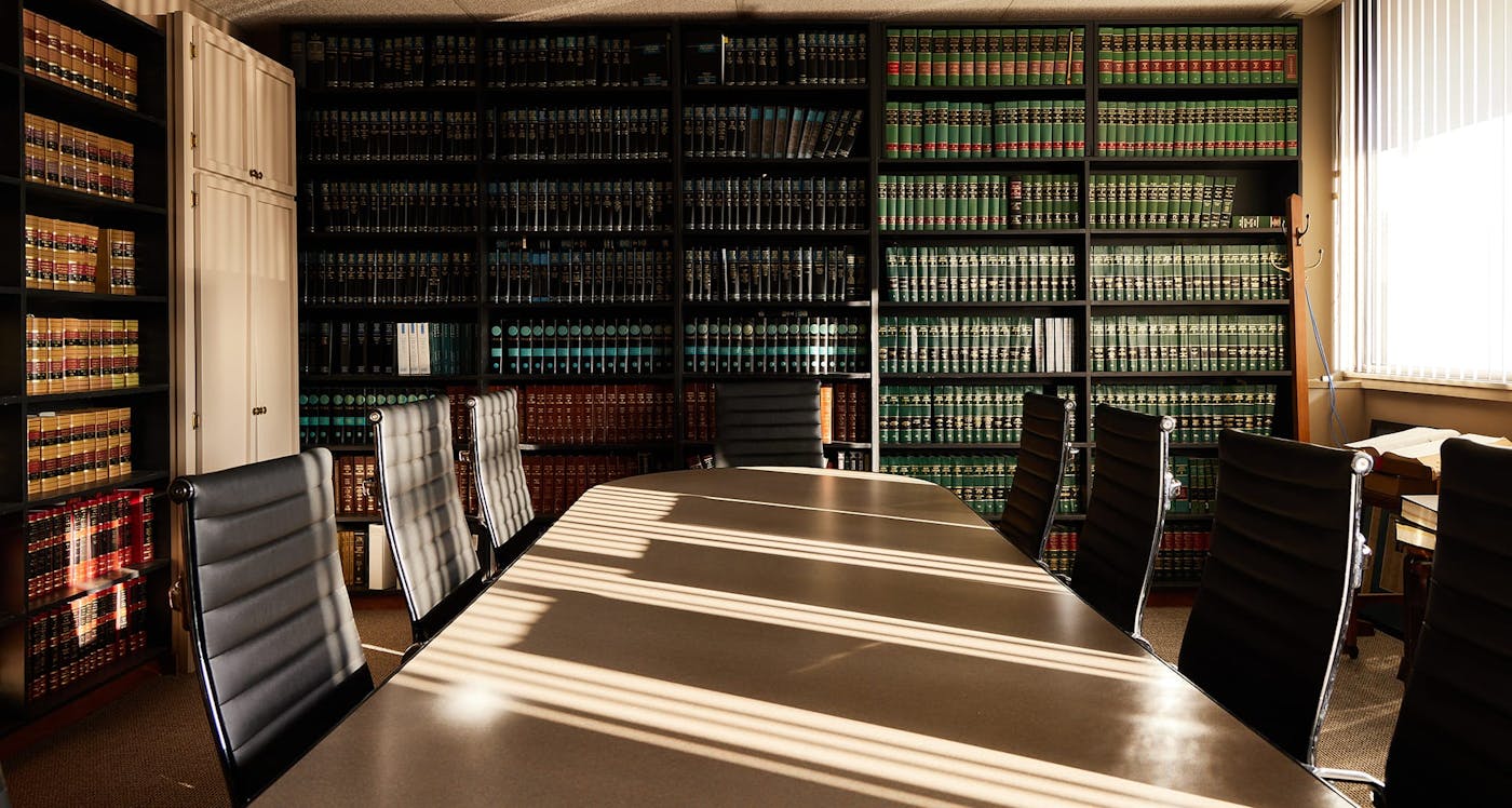 office with bookshelfs