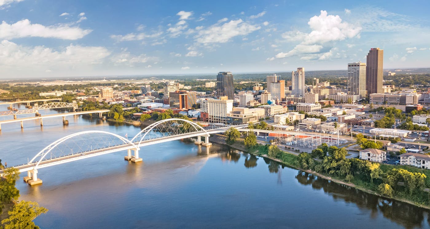 view of lake with bridge