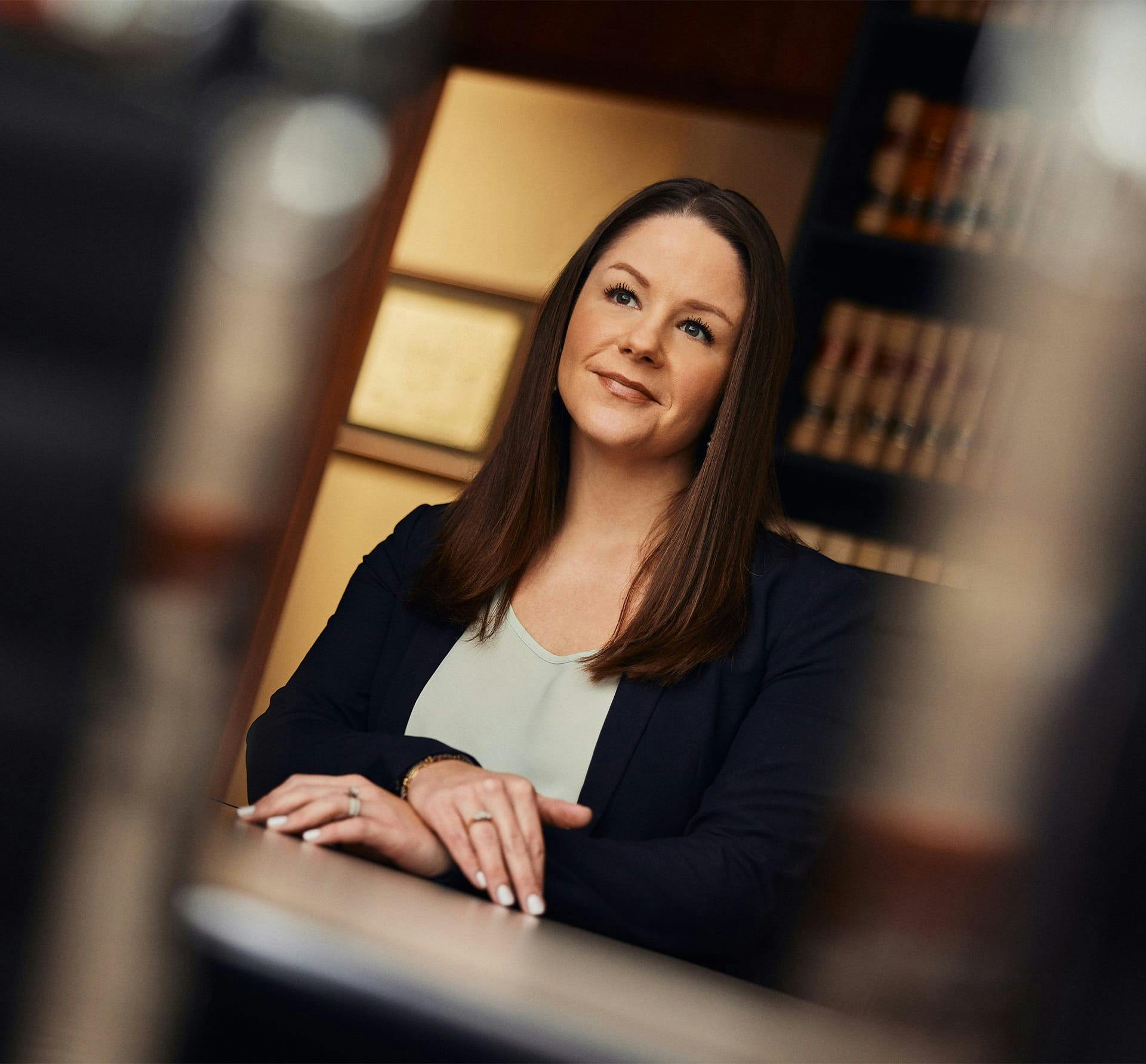 woman sitting at table