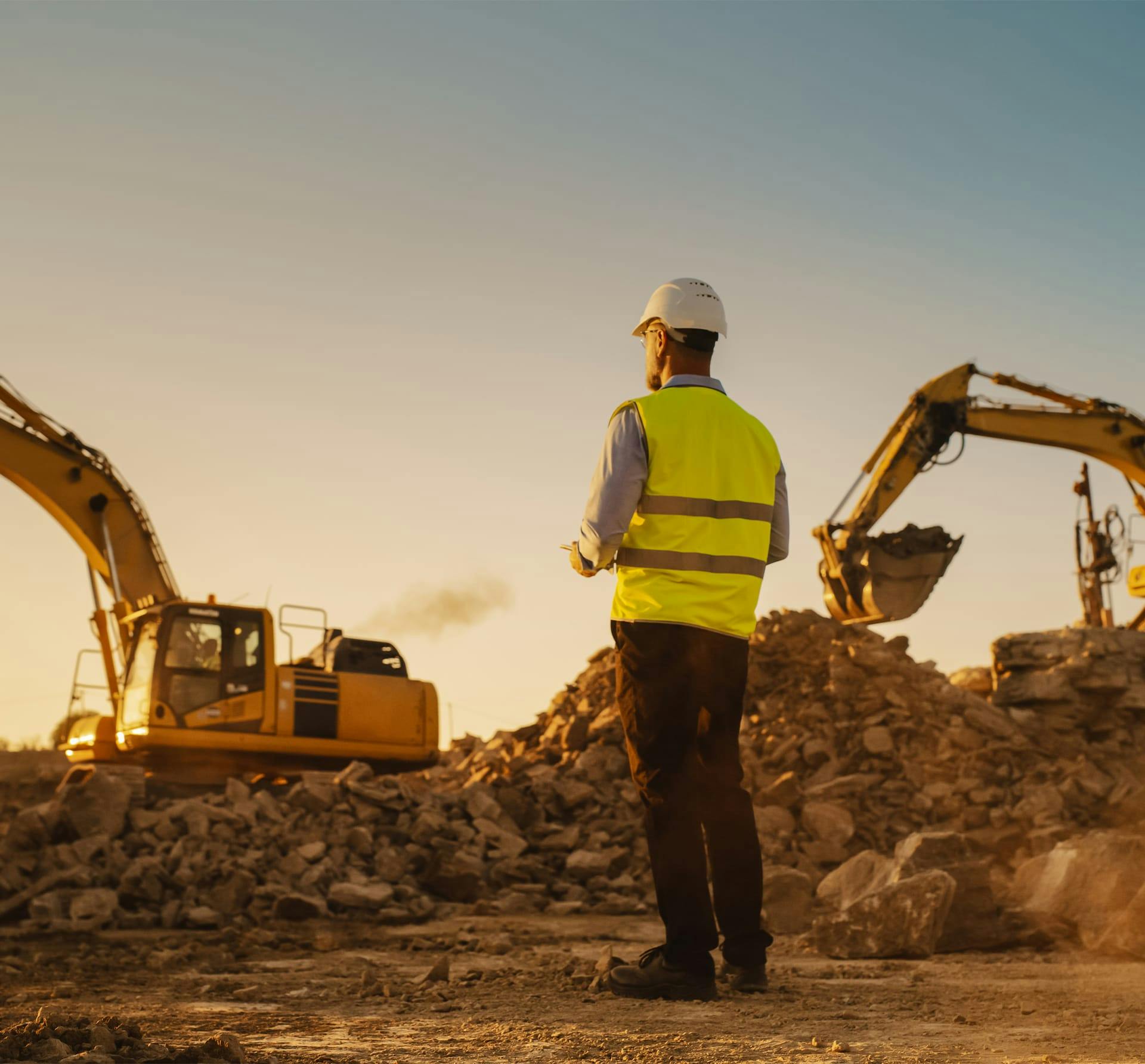 contruction worker at contruction site