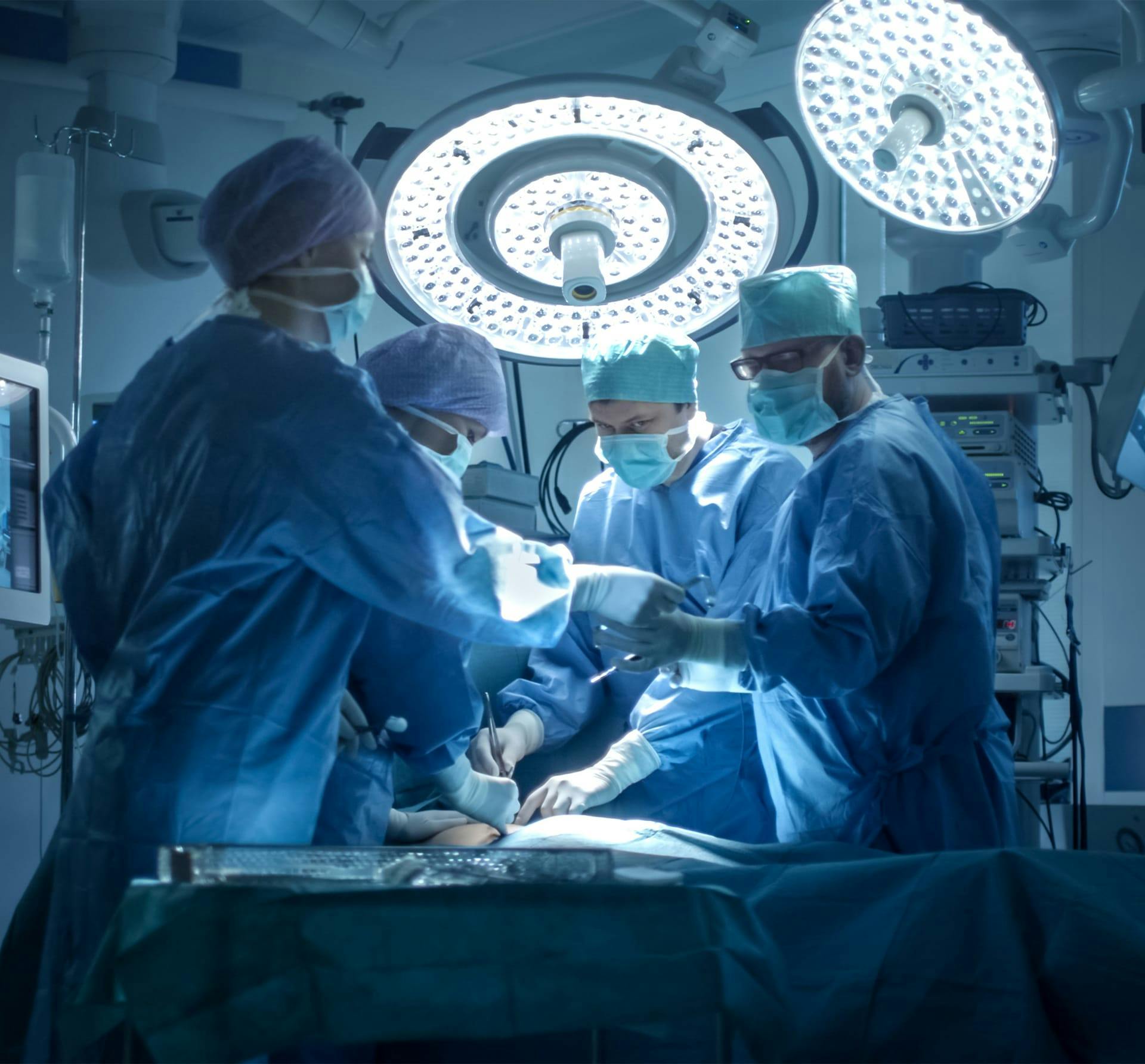 doctors mid surgical procedure