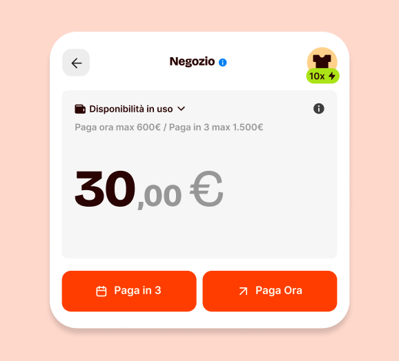 Inserisci l'importo da pagare