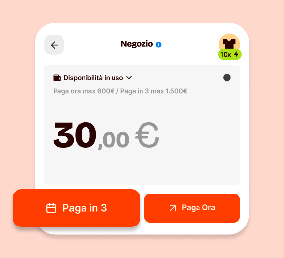 Fai tap su Paga in 3