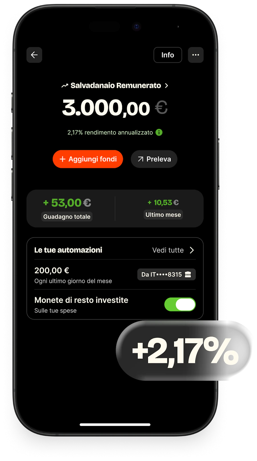 Salvadanaio Remunerato di Satispay