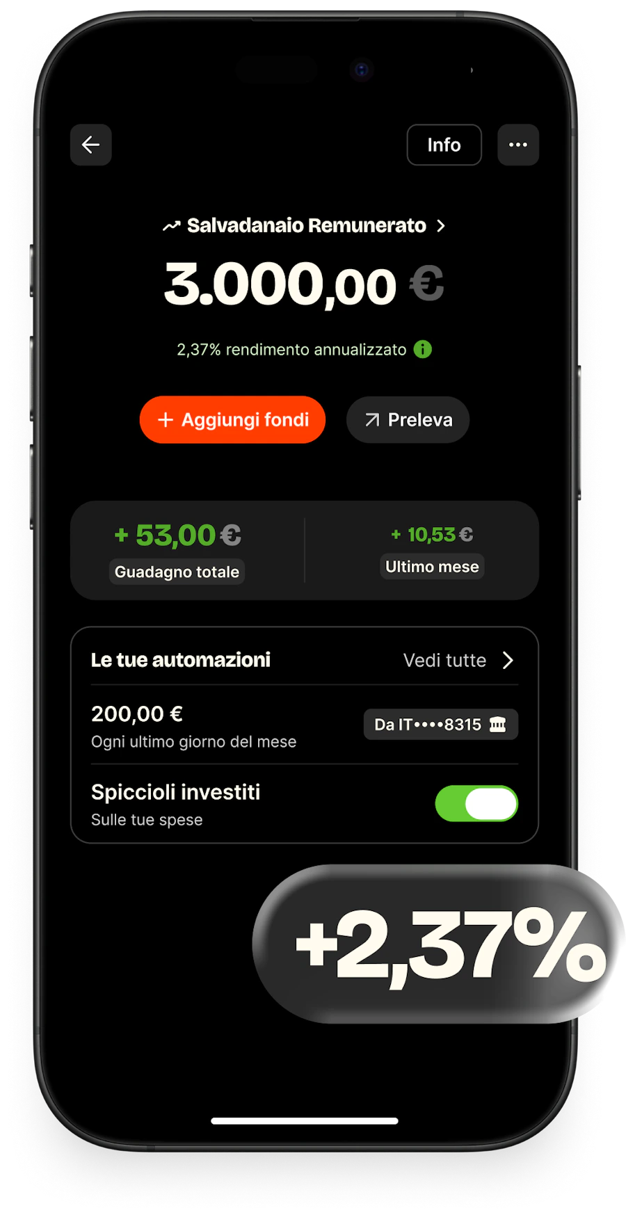Salvadanaio Remunerato di Satispay