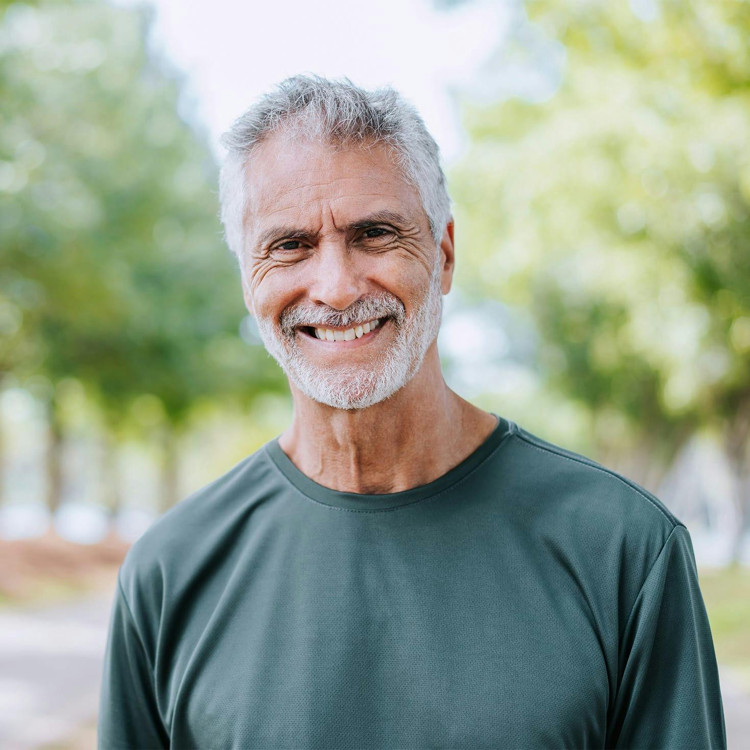 older man smiling