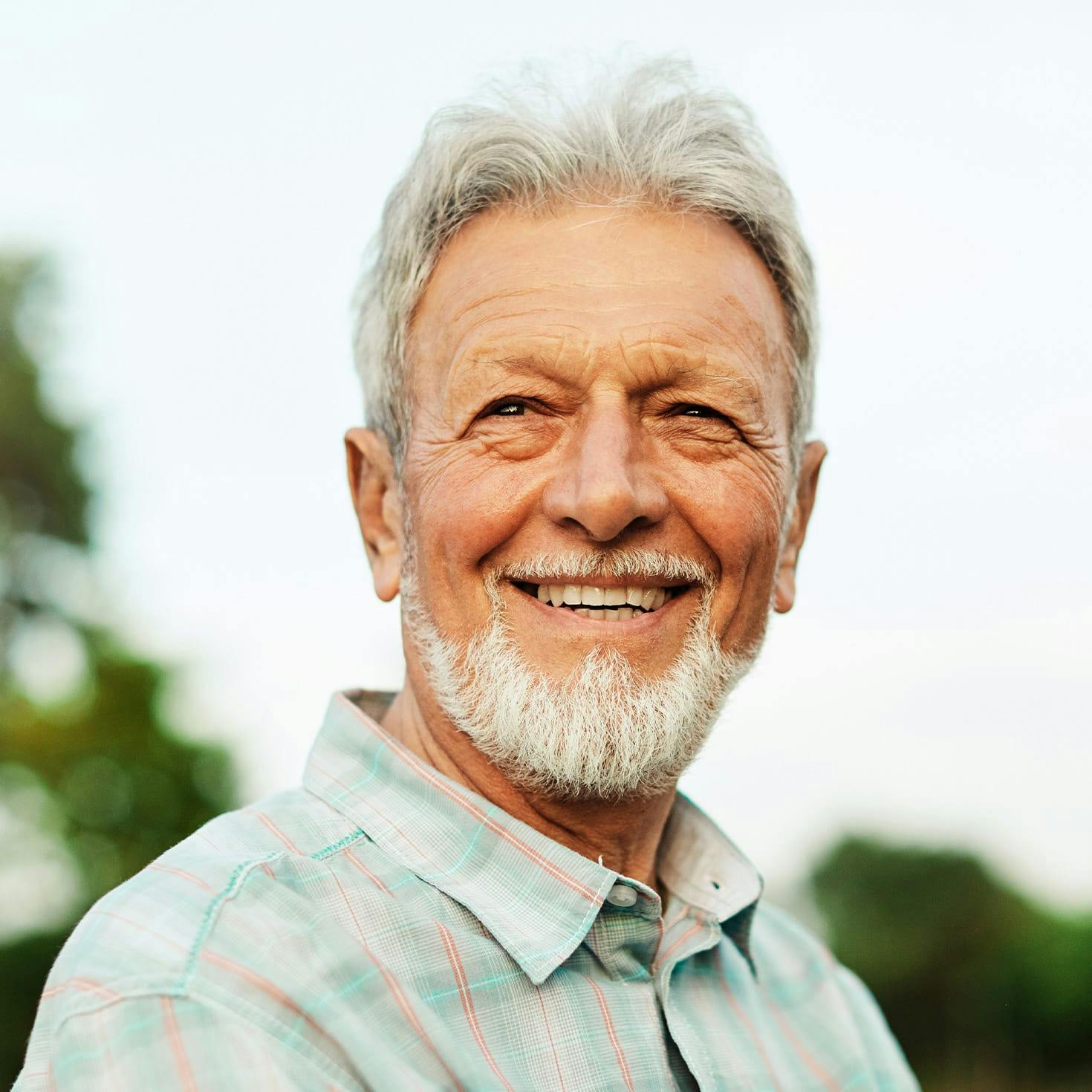 older man smiling