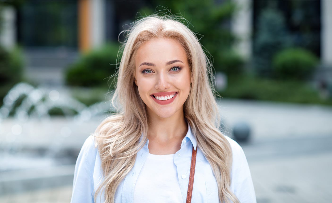 woman smiling