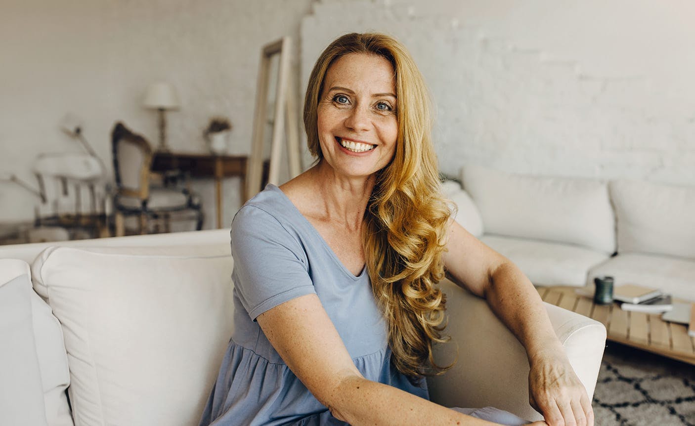 woman smiling