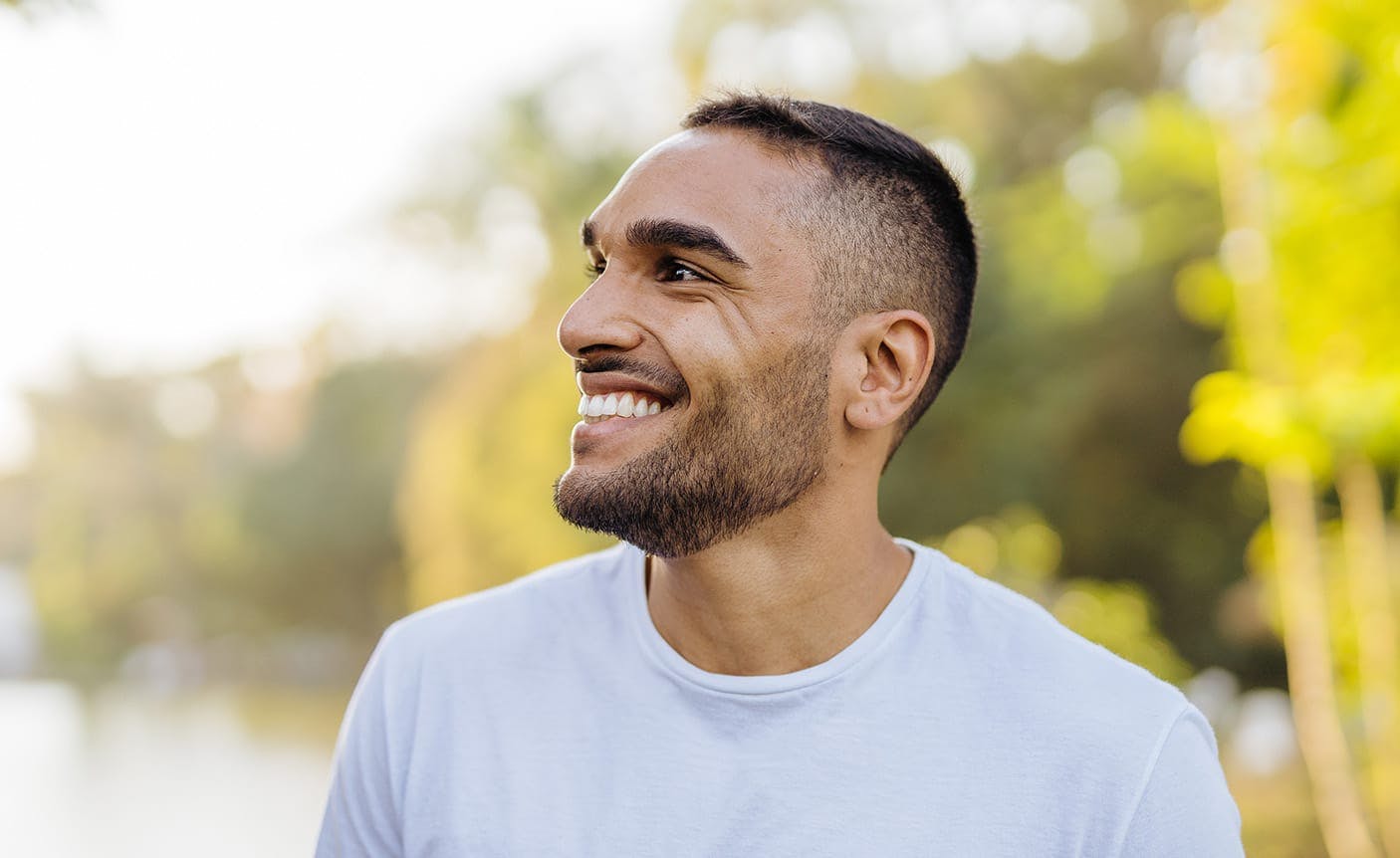 man smiling