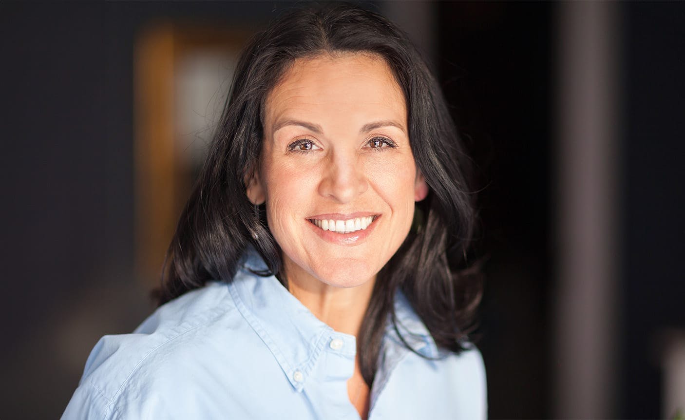woman smiling
