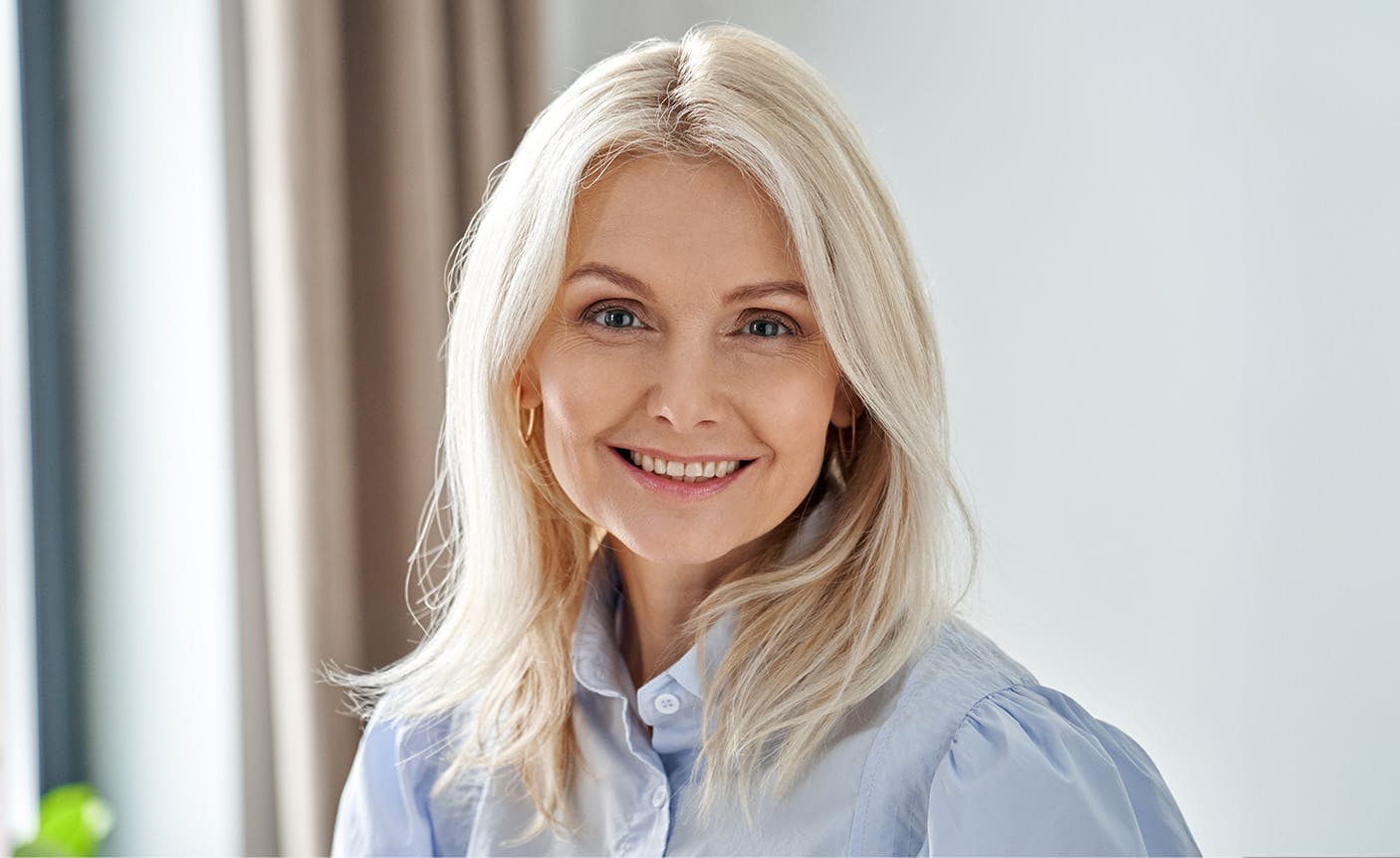 woman smiling