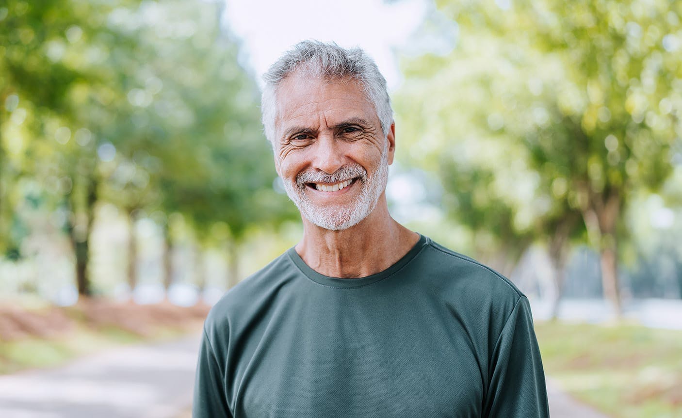 older man smiling
