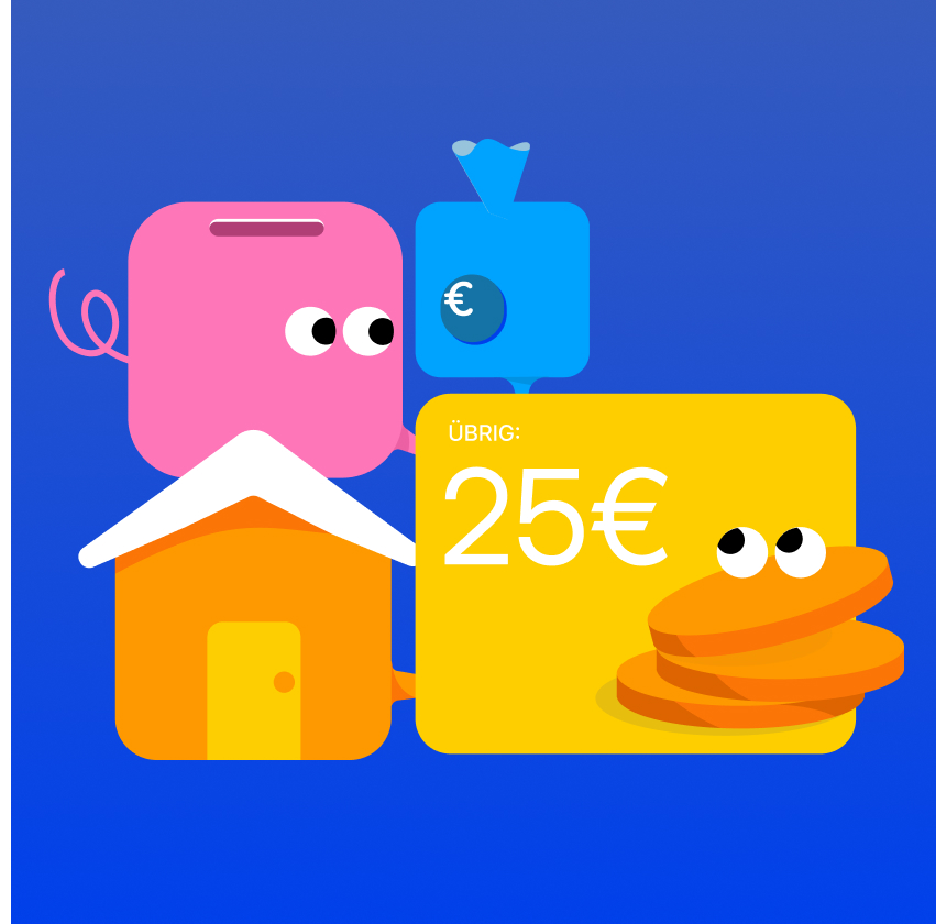 Bente Design Budget mit plakativen Formen und Farben